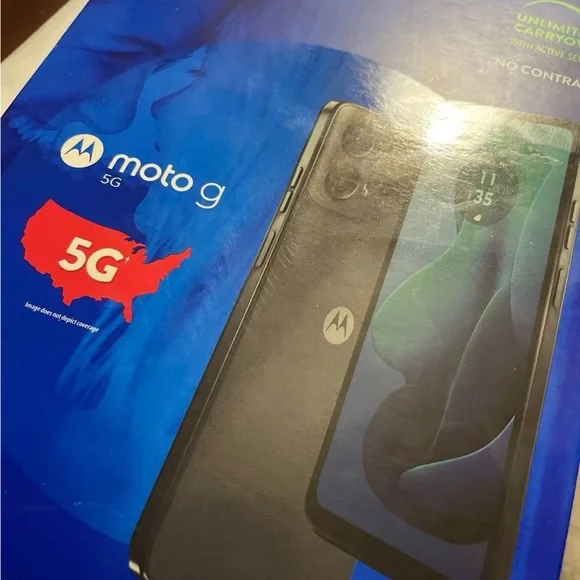 Tracfone moto g 5g 128GB- 2024W/ Extras.
